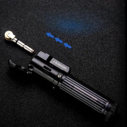HONEST Metal Blue Flame Direct Flush Butane Gas Lighter Portable Outdoor Windproof Baking BBQ Cigar Lighter Men's Creative Gift
