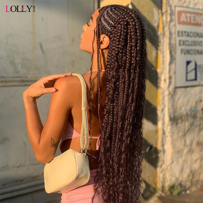 #4 Brown Bulk Human Hair For Braiding Chocolate Brown Deep Wave Human Hair Bundles No Weft Bundles For Women Hair Extension boho